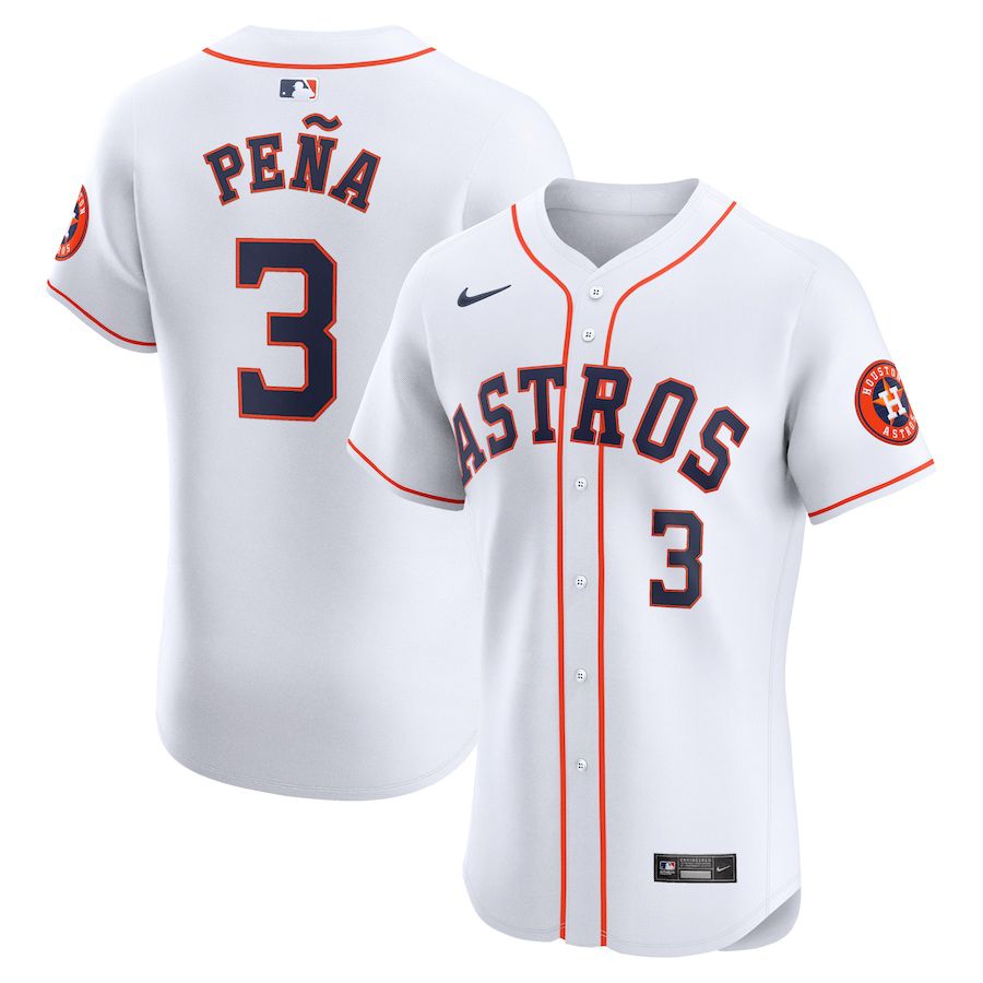 Men Houston Astros #3 Jeremy Pena Nike White Home Elite Player MLB Jersey->houston astros->MLB Jersey